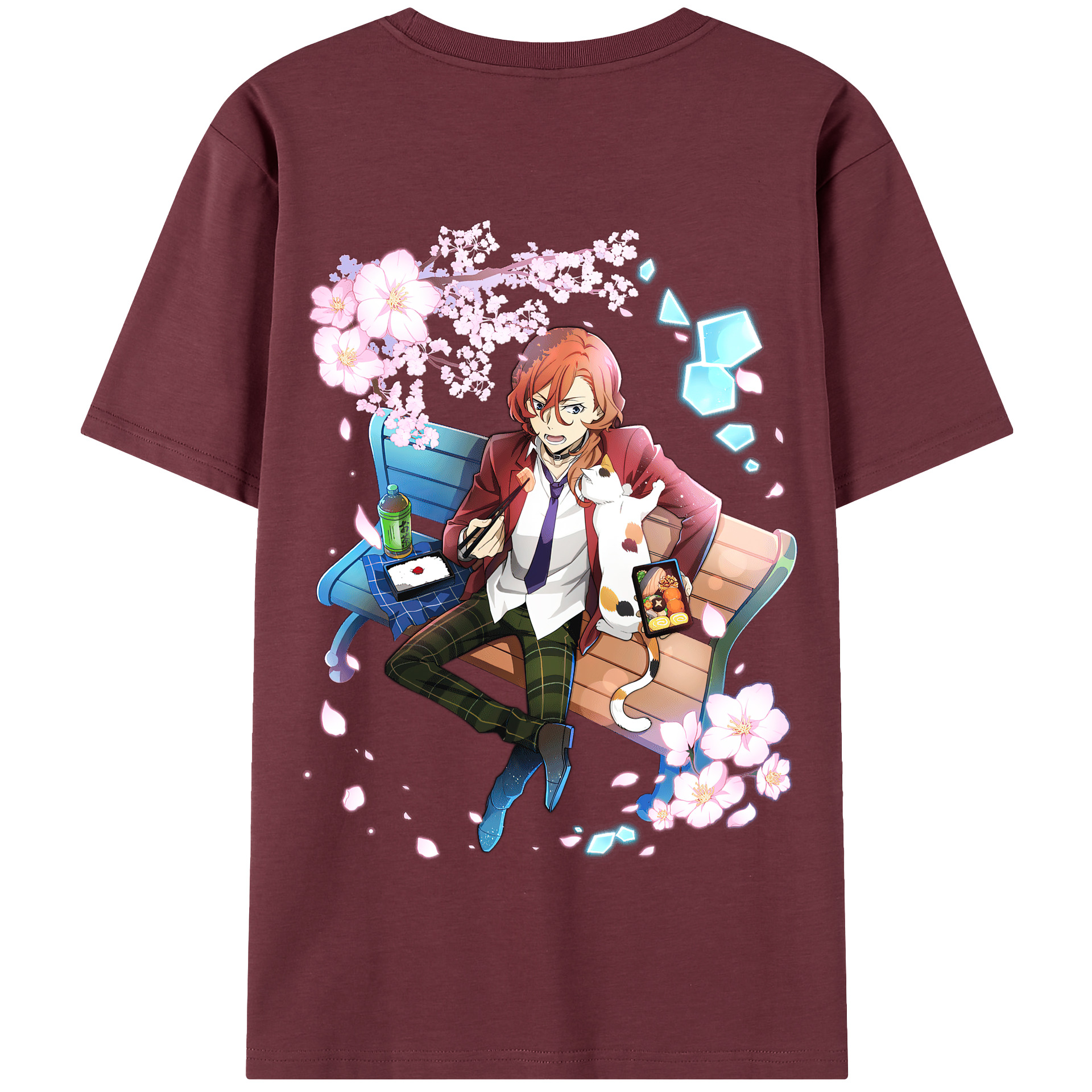 （画像用） 文豪ストレイドッグス Bungo Stray Dogs 綿100％半袖Tシャツ（背面プリント）